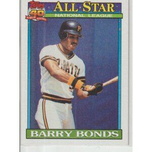 Barry Bonds 1991 Topps 40 Years of Baseball All-Star Vintage Collectible #401